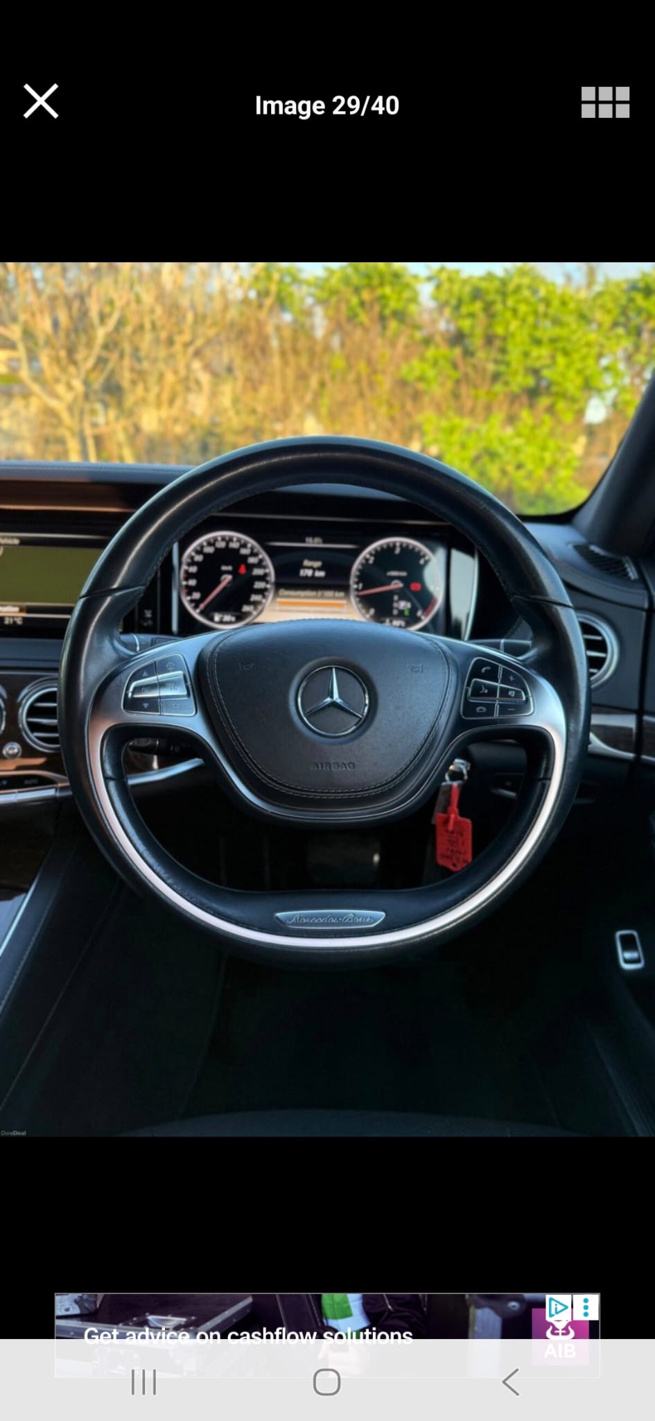 Mercedes S-Class rear passenger seats